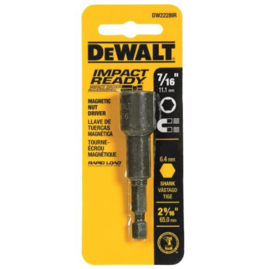 Nut Driver (DW2222IR) - Solid Shank Style, 5/16 in Hex Size, 2-9/16 in Shank Length